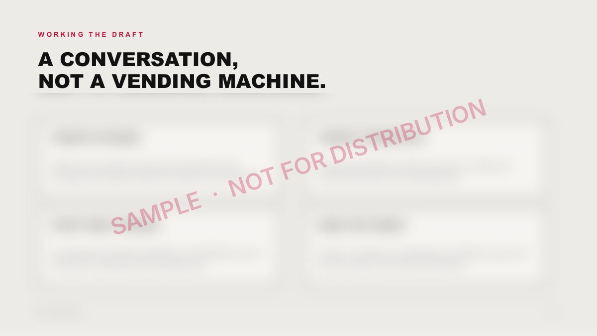 Sample AI immersion workshop deck page 13