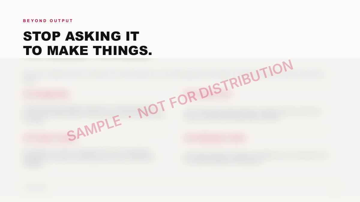 Sample AI immersion workshop deck page 14