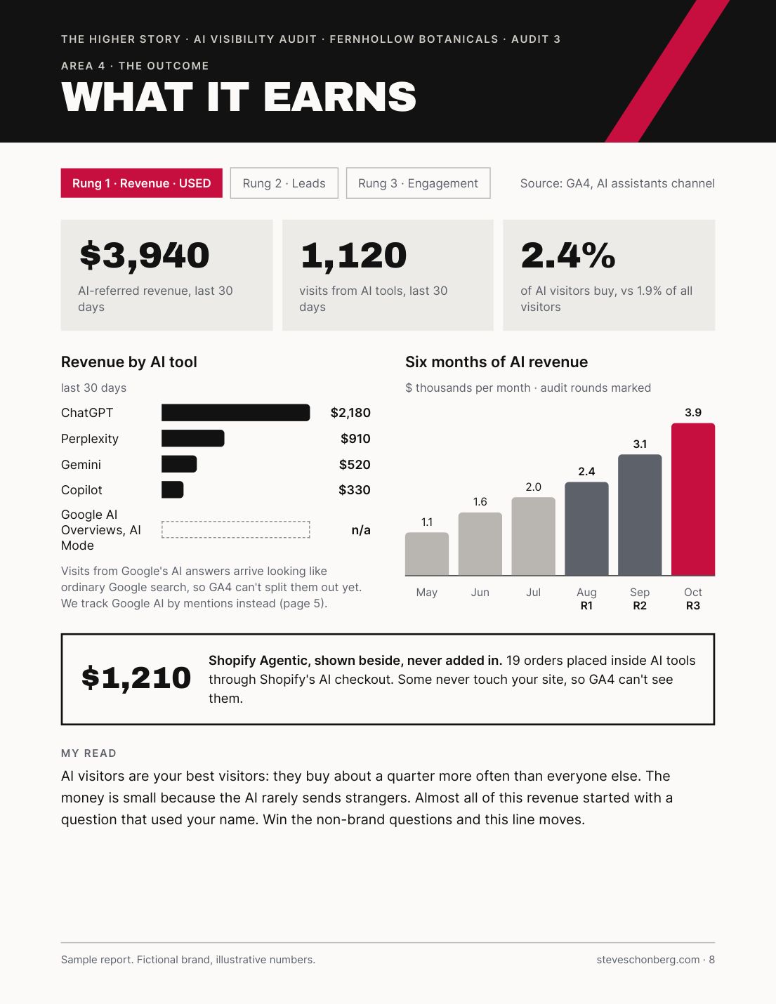 Sample AI Visibility Audit report page 8