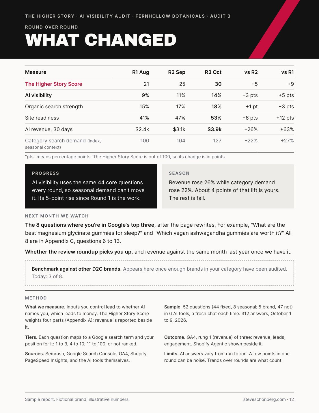 Sample AI Visibility Audit report page 12